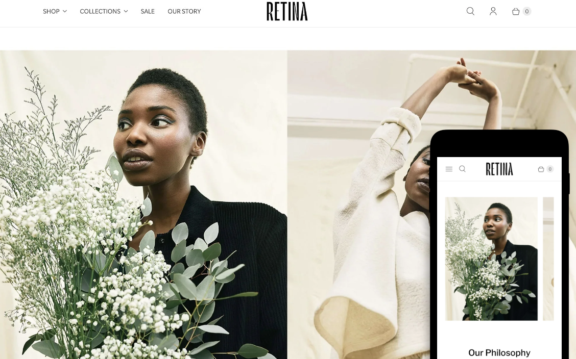 Retina is a multipurpose shopify theme